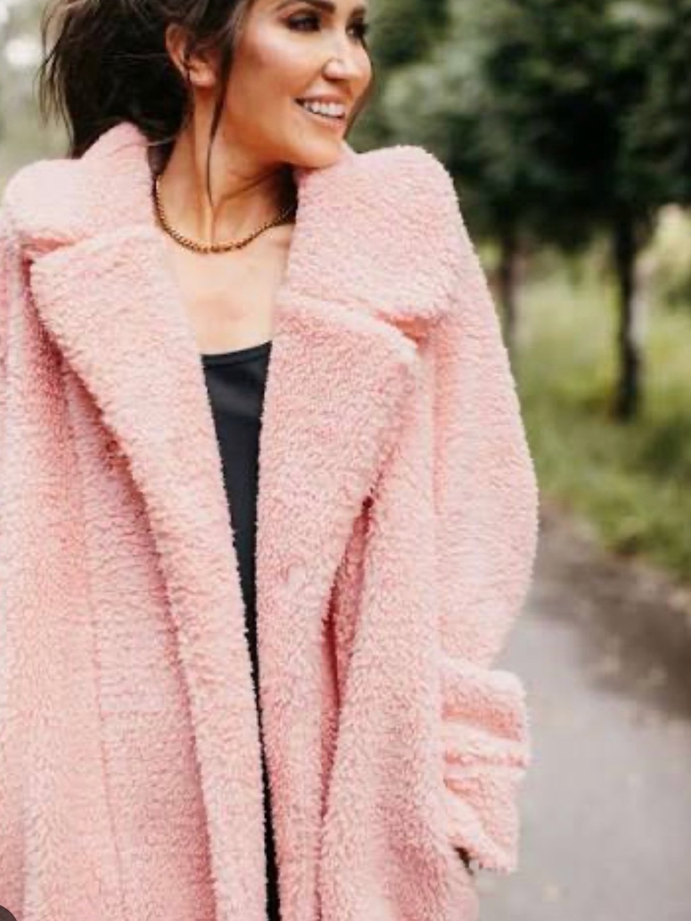 SMASH + TESS X Kaitlyn Bristowe Plush Pink Teddy Coat